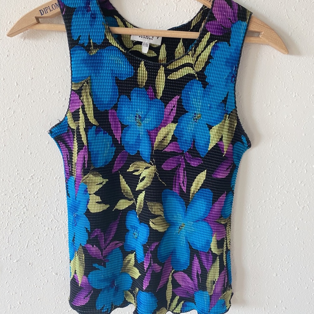 Vintage floral crop top tank